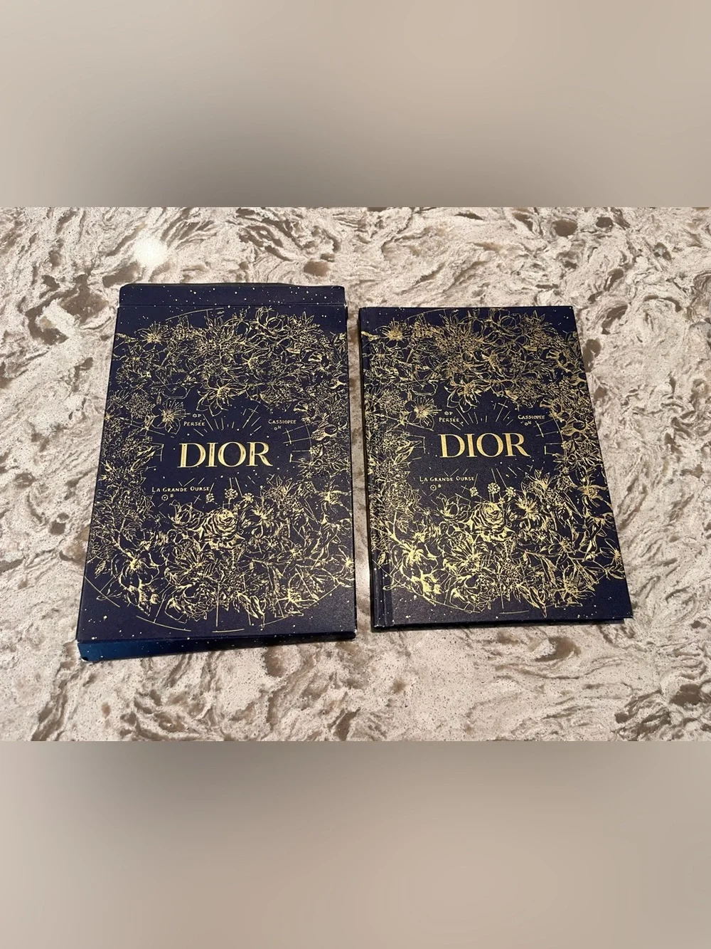 Dior Navy & Gold Floral Foil Notebook- LIMITED EDITION
